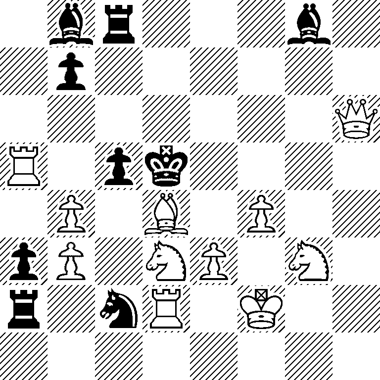 1br3b1/1p6/7Q/R1pk4/1P1B1P2/pP1NP1N1/r1nR1K2/8