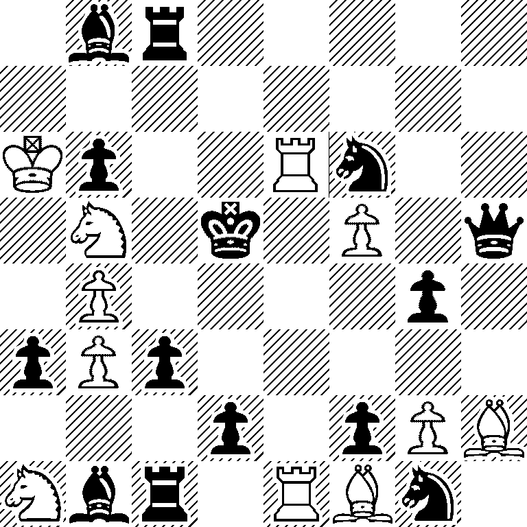 1br5/8/Kp2Rn2/1N1k1P1q/1P4p1/pPp5/3p1pPB/Nbr1RBn1