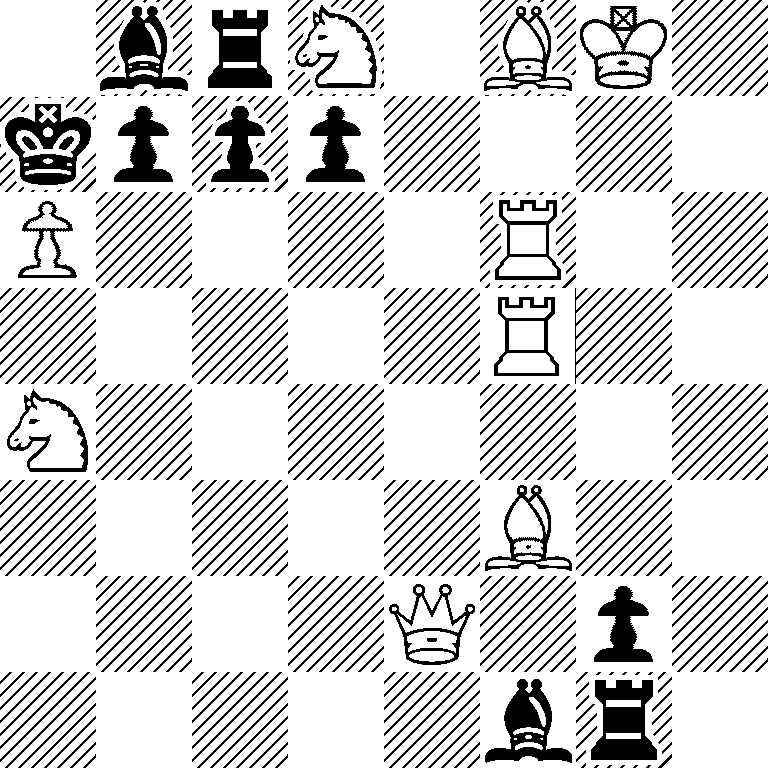 1brN1BK1/kppp4/P4R2/5R2/N7/5B2/4Q1p1/5br1