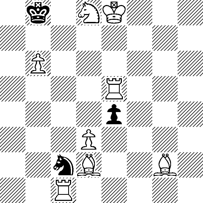 1k1NK3/8/1P6/4R3/4p3/3P4/2nB2B1/2R5