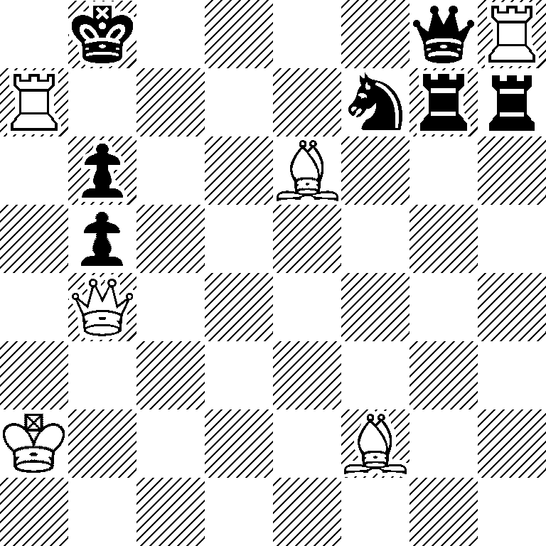 1k4qR/R4nrr/1p2B3/1p6/1Q6/8/K4B2/8