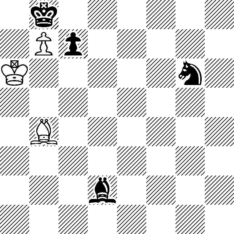 1k6/1Pp5/K5n1/8/1B6/8/3b4/8