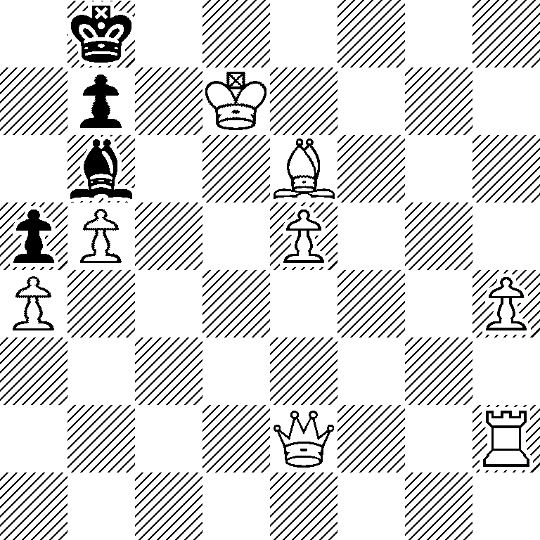 1k6/1p1K4/1b2B3/pP2P3/P6P/8/4Q2R/8