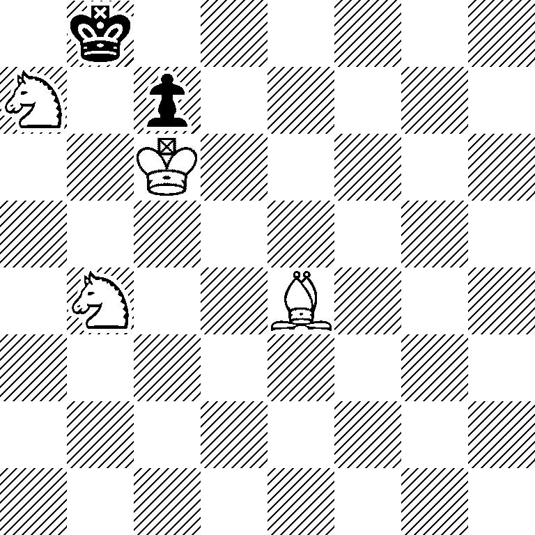 1k6/N1p5/2K5/8/1N2B3/8/8/8