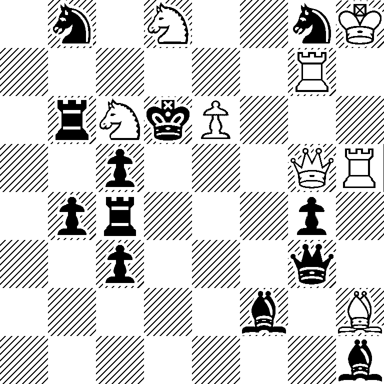 1n1N2nK/6R1/1rNkP3/2p3QR/1pr3p1/2p3q1/5b1B/7b