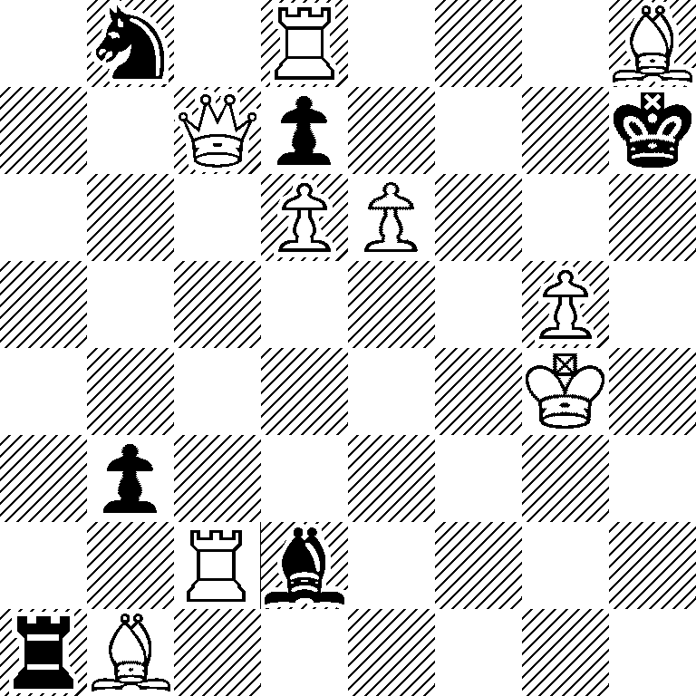 1n1R3B/2Qp3k/3PP3/6P1/6K1/1p6/2Rb4/rB6