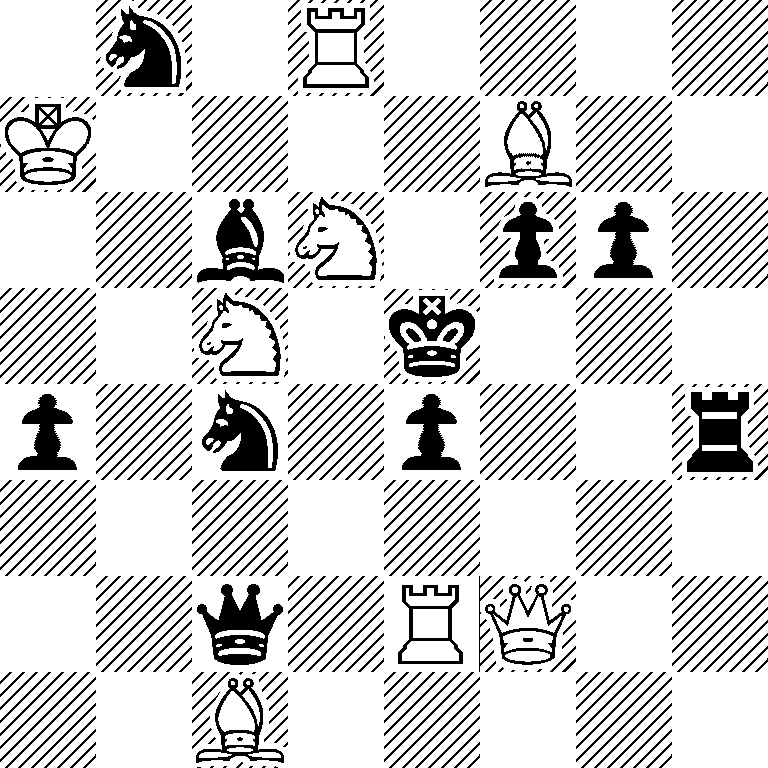 1n1R4/K4B2/2bN1pp1/2N1k3/p1n1p2r/8/2q1RQ2/2B5