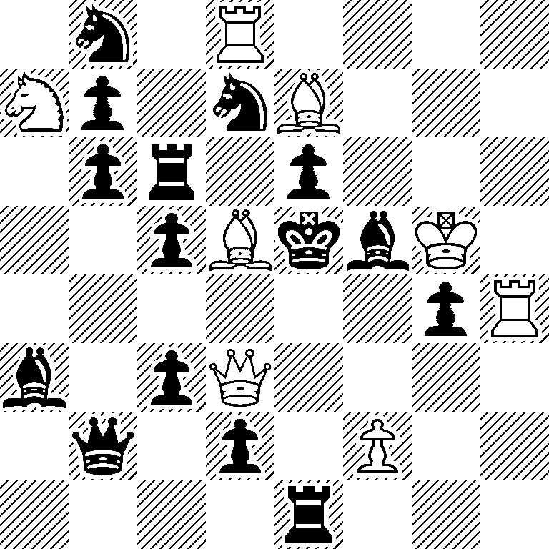 1n1R4/Np1nB3/1pr1p3/2pBkbK1/6pR/b1pQ4/1q1p1P2/4r3