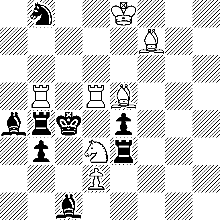 1n2K3/5B2/8/1R1RB3/brk1p3/1p1Nr3/3P4/2b5