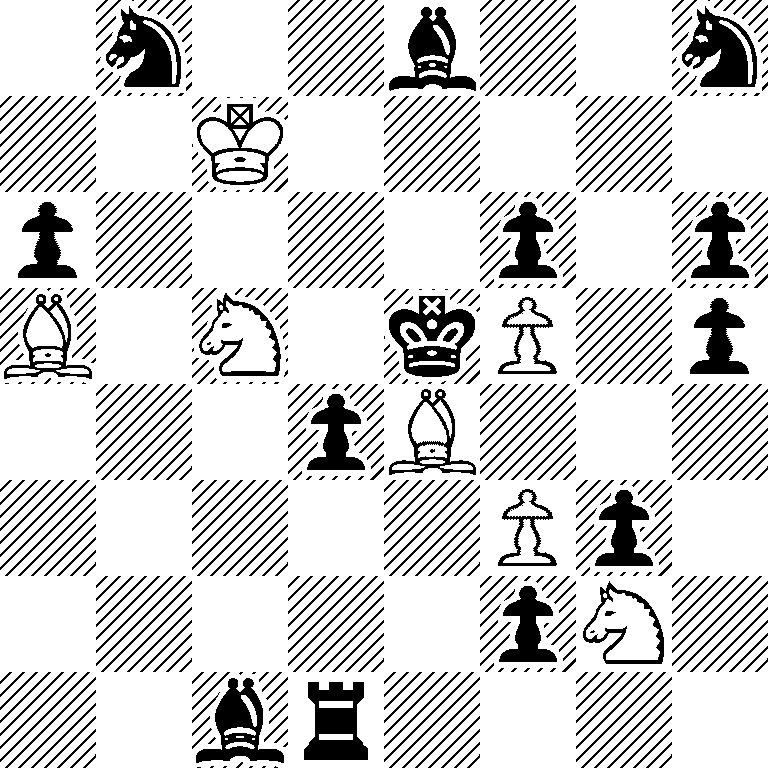 1n2b2n/2K5/p4p1p/B1N1kP1p/3pB3/5Pp1/5pN1/2br4