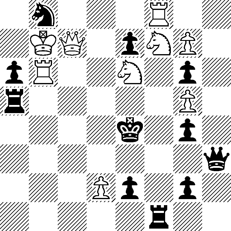 1n3R2/1KQ1pNP1/pR2N1p1/r5P1/4k1p1/7q/3Pp1p1/5r2