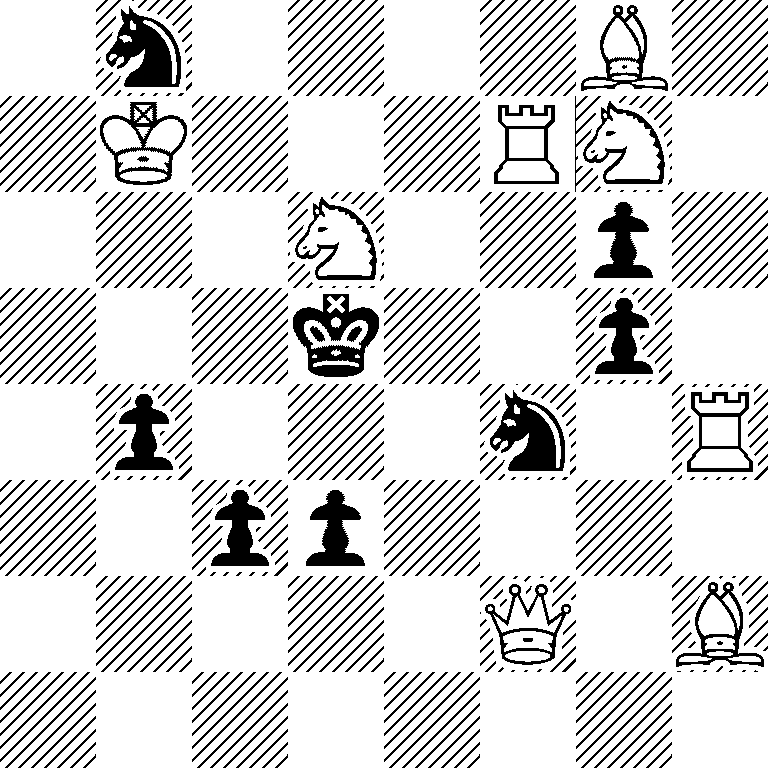 1n4B1/1K3RN1/3N2p1/3k2p1/1p3n1R/2pp4/5Q1B/8