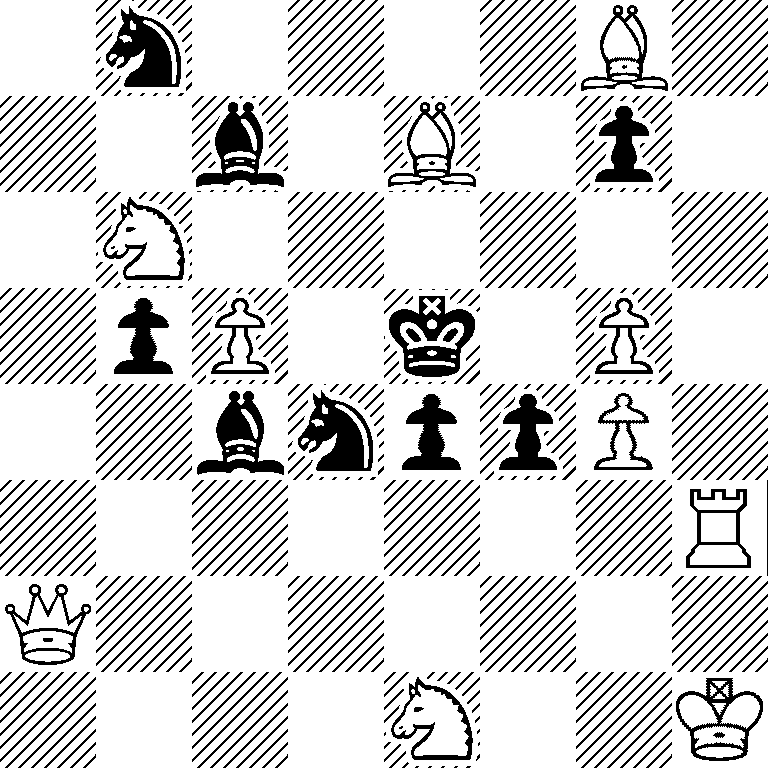 1n4B1/2b1B1p1/1N6/1pP1k1P1/2bnppP1/7R/Q7/4N2K