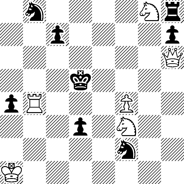 1n4Nr/2p4p/7Q/3k4/pR3P2/3p1N2/5n2/K7