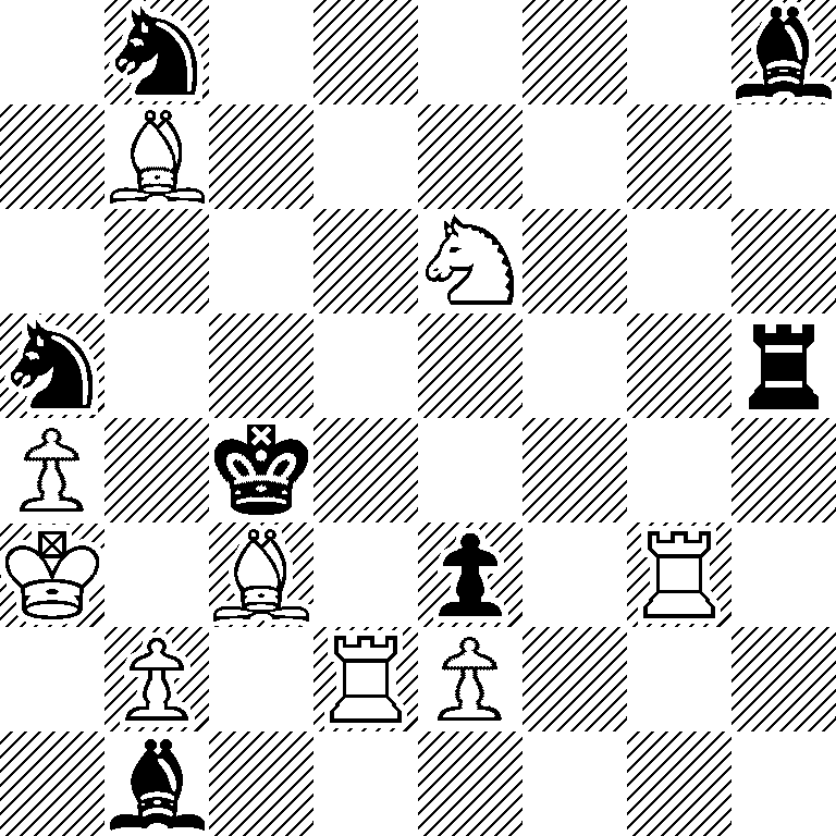 1n5b/1B6/4N3/n6r/P1k5/K1B1p1R1/1P1RP3/1b6