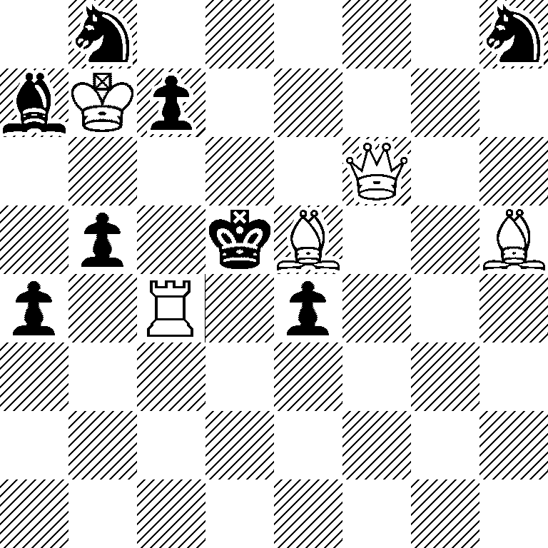 1n5n/bKp5/5Q2/1p1kB2B/p1R1p3/8/8/8