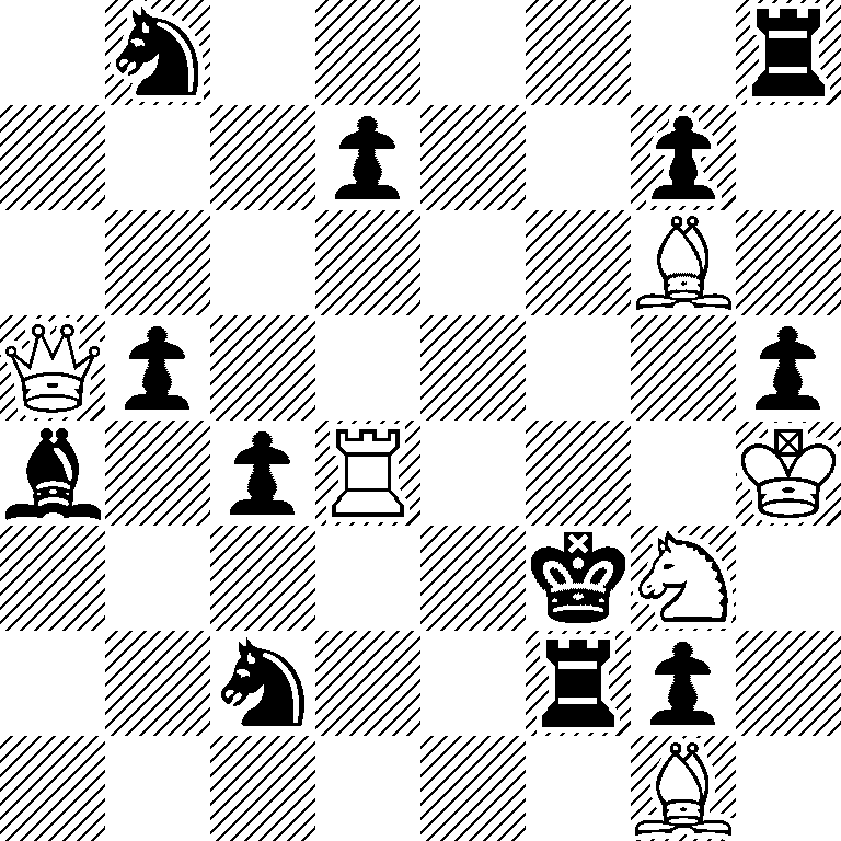 1n5r/3p2p1/6B1/Qp5p/b1pR3K/5kN1/2n2rp1/6B1