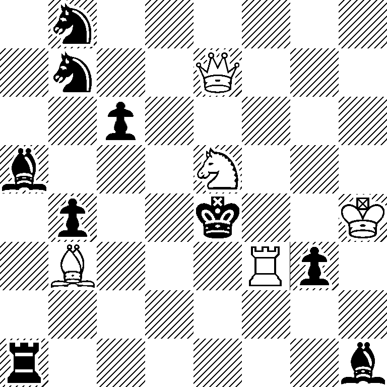 1n6/1n2Q3/2p5/b3N3/1p2k2K/1B3Rp1/8/r6b