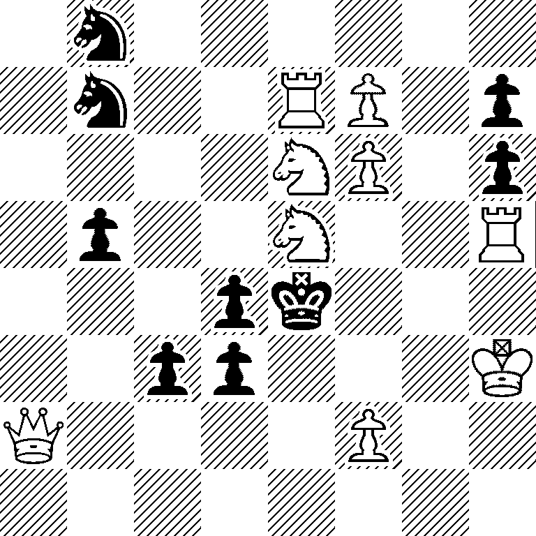 1n6/1n2RP1p/4NP1p/1p2N2R/3pk3/2pp3K/Q4P2/8