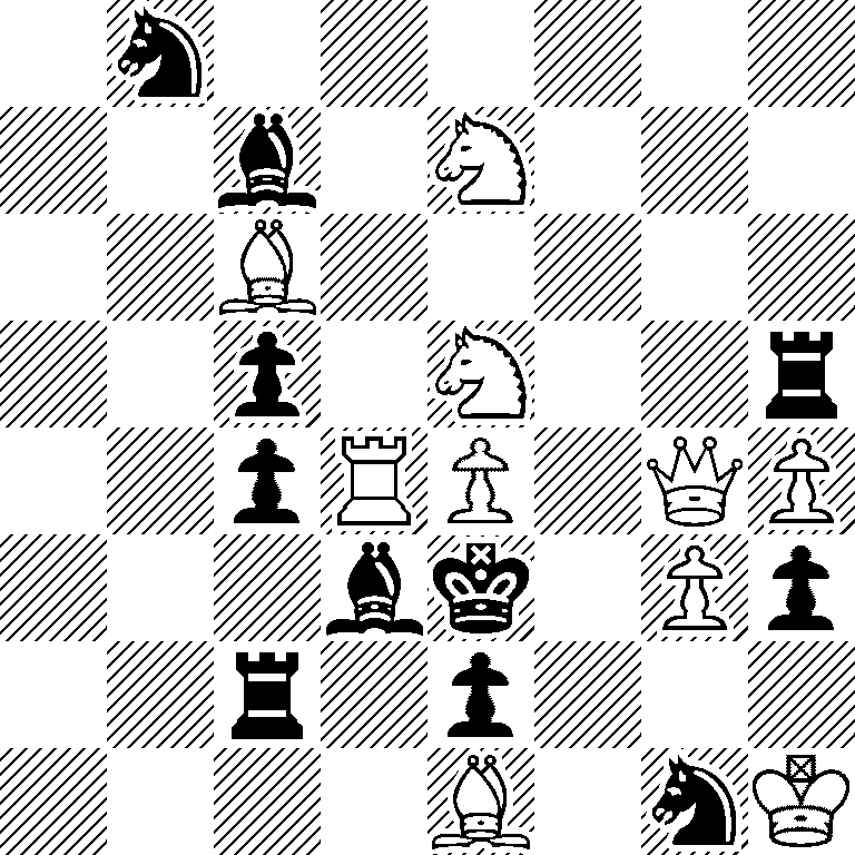 1n6/2b1N3/2B5/2p1N2r/2pRP1QP/3bk1Pp/2r1p3/4B1nK