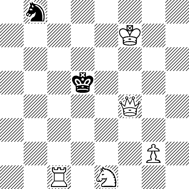1n6/5K2/8/3k4/5Q2/8/6P1/2R1N3