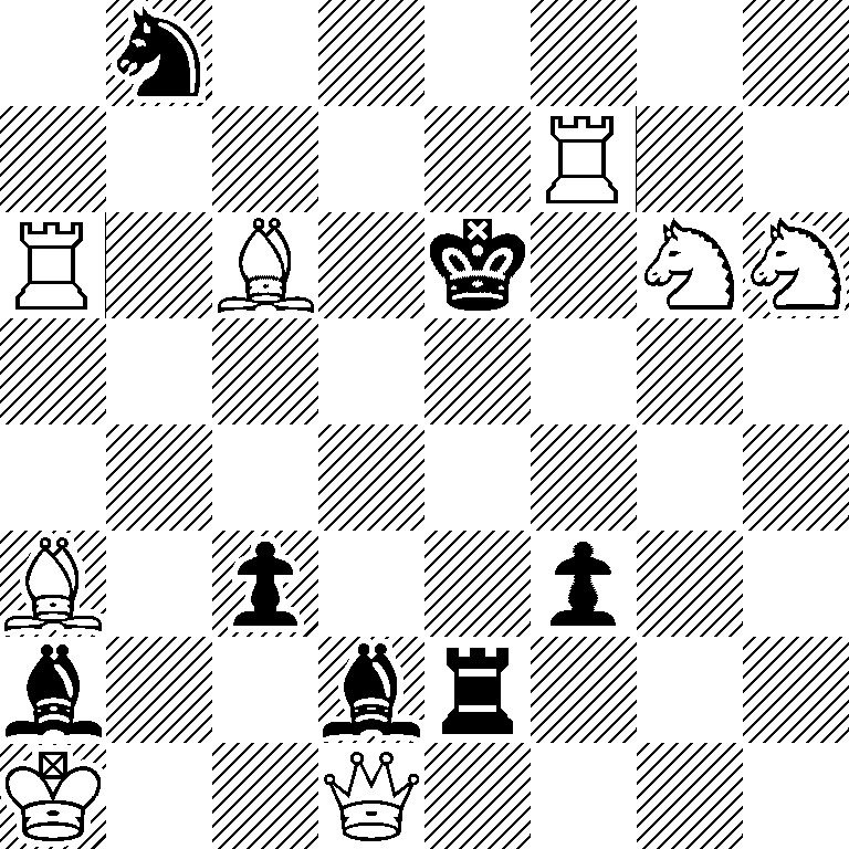 1n6/5R2/R1B1k1NN/8/8/B1p2p2/b2br3/K2Q4