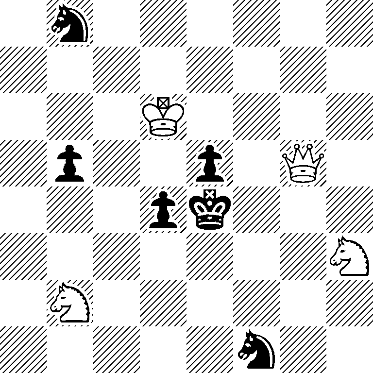 1n6/8/3K4/1p2p1Q1/3pk3/7N/1N6/5n2