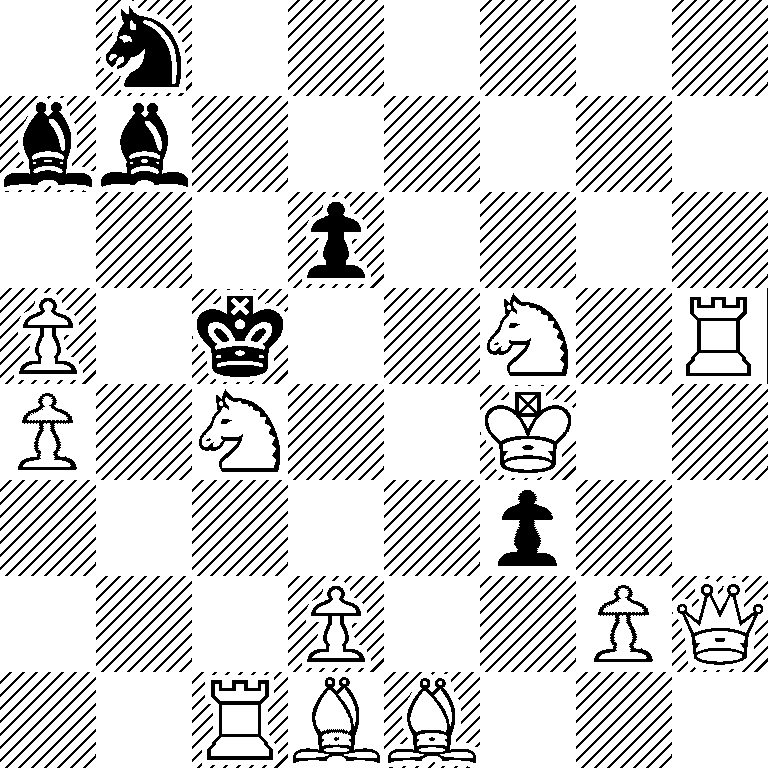 1n6/bb6/3p4/P1k2N1R/P1N2K2/5p2/3P2PQ/2RBB3