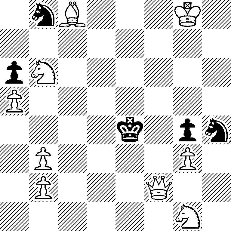 1nB3K1/8/pN6/P7/4k1pn/1P4P1/1P3Q2/6N1