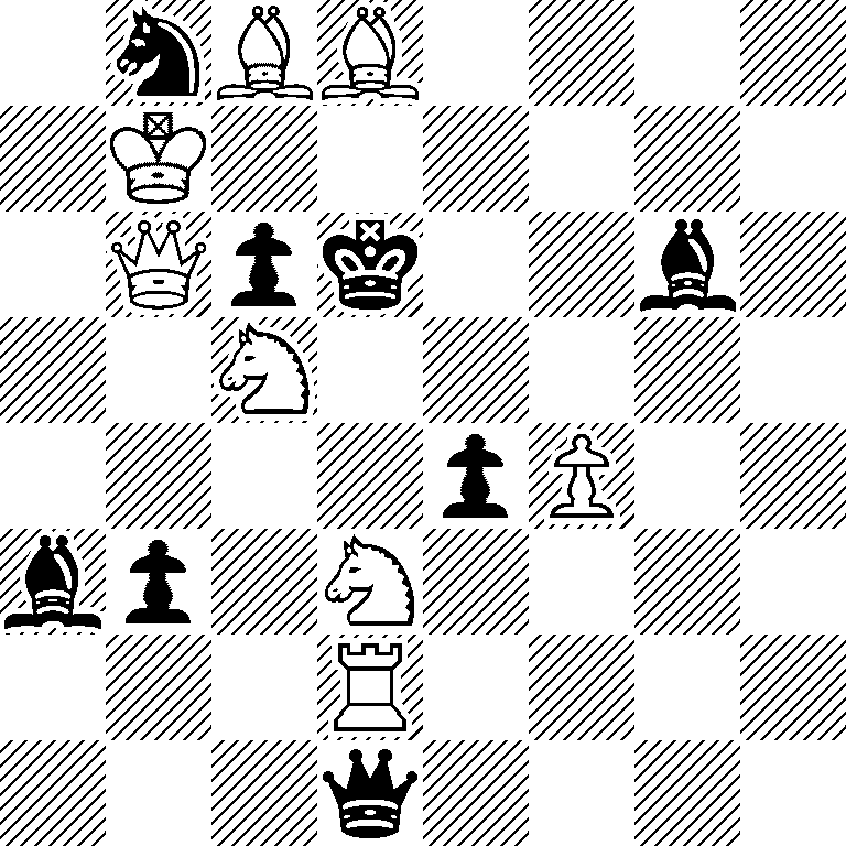 1nBB4/1K6/1Qpk2b1/2N5/4pP2/bp1N4/3R4/3q4