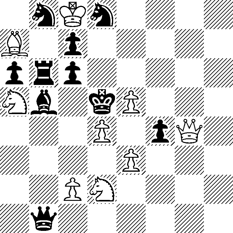 1nKn4/B1p5/prp5/Nb1kP3/3P1pQ1/4P3/2PN4/1q6