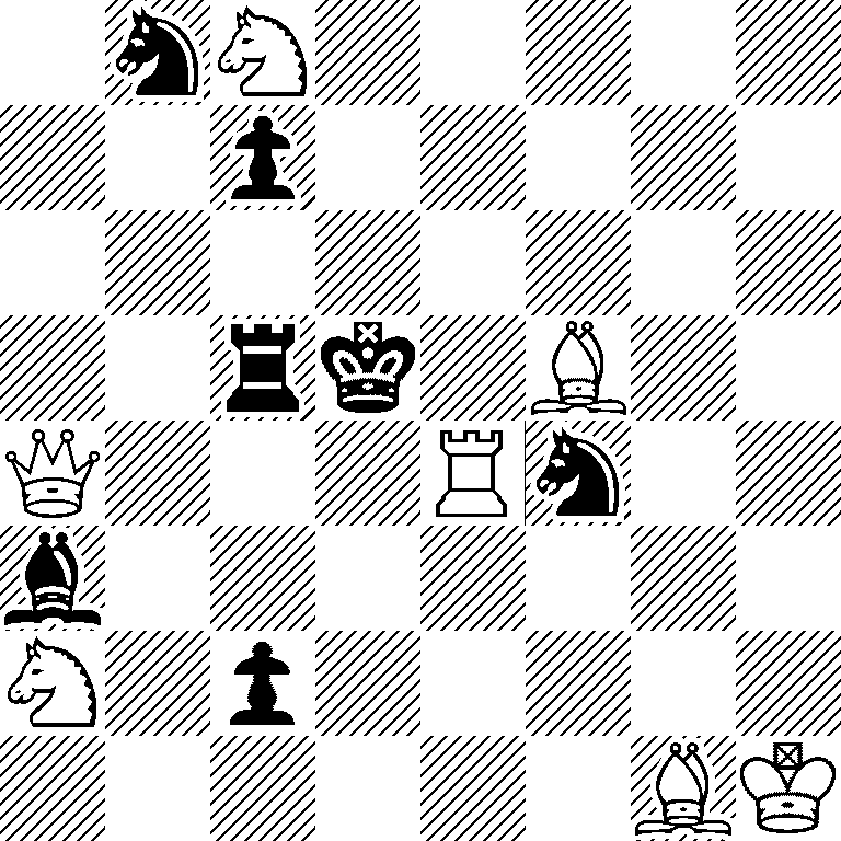 1nN5/2p5/8/2rk1B2/Q3Rn2/b7/N1p5/6BK