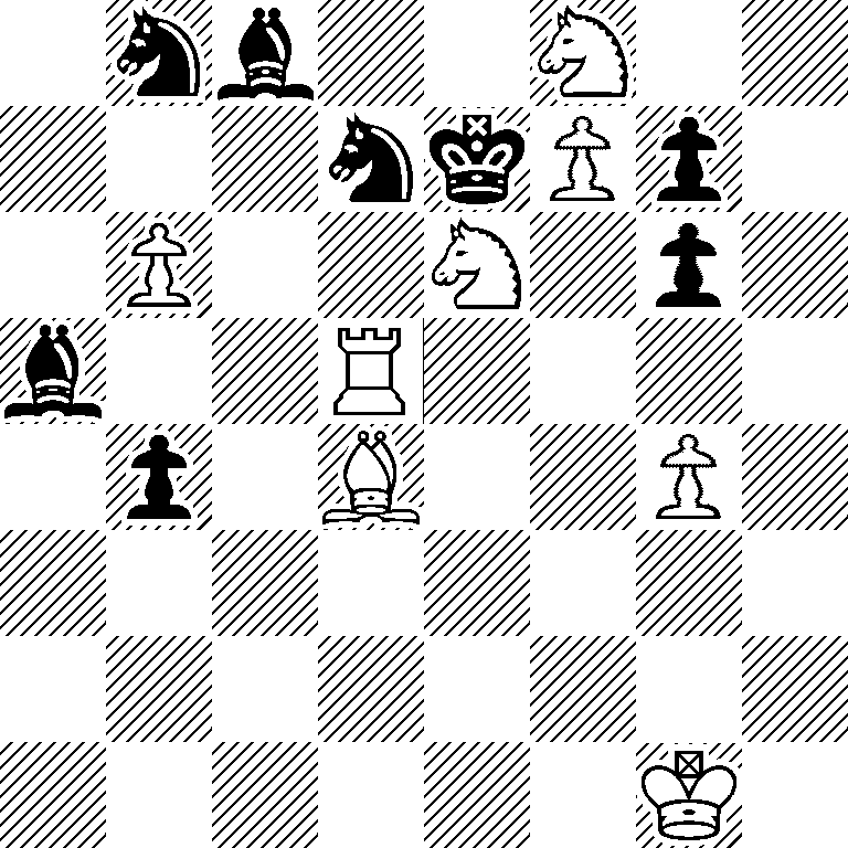 1nb2N2/3nkPp1/1P2N1p1/b2R4/1p1B2P1/8/8/6K1