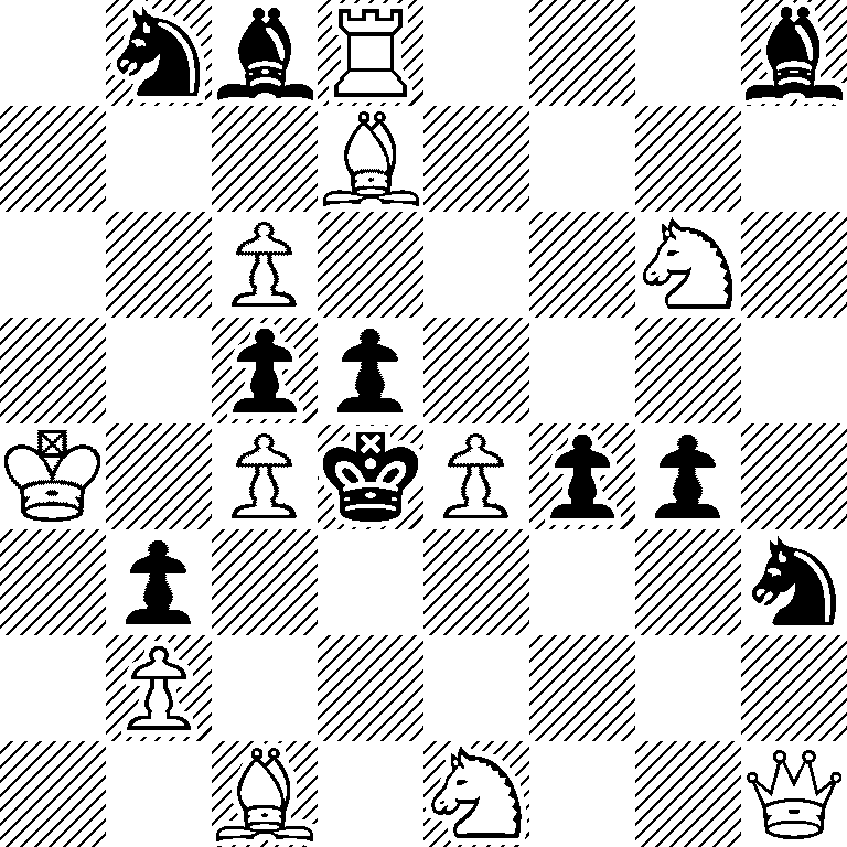 1nbR3b/3B4/2P3N1/2pp4/K1PkPpp1/1p5n/1P6/2B1N2Q
