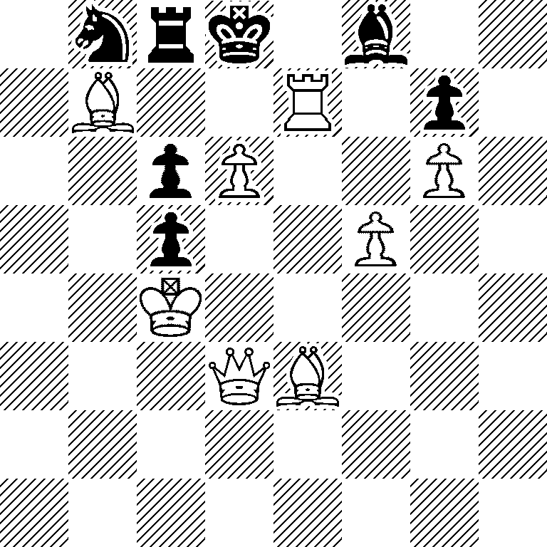 1nrk1b2/1B2R1p1/2pP2P1/2p2P2/2K5/3QB3/8/8