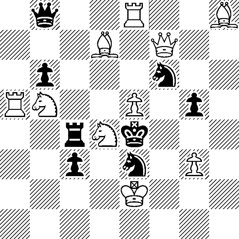 1q2R2B/3B1Q2/1p3n2/RN2P1p1/2rNk3/2p1n1P1/4K3/8