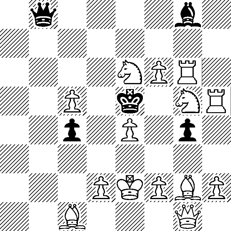 1q4b1/8/4NPR1/2P1k1NR/2p1P1p1/8/3PKPBP/2B3Q1