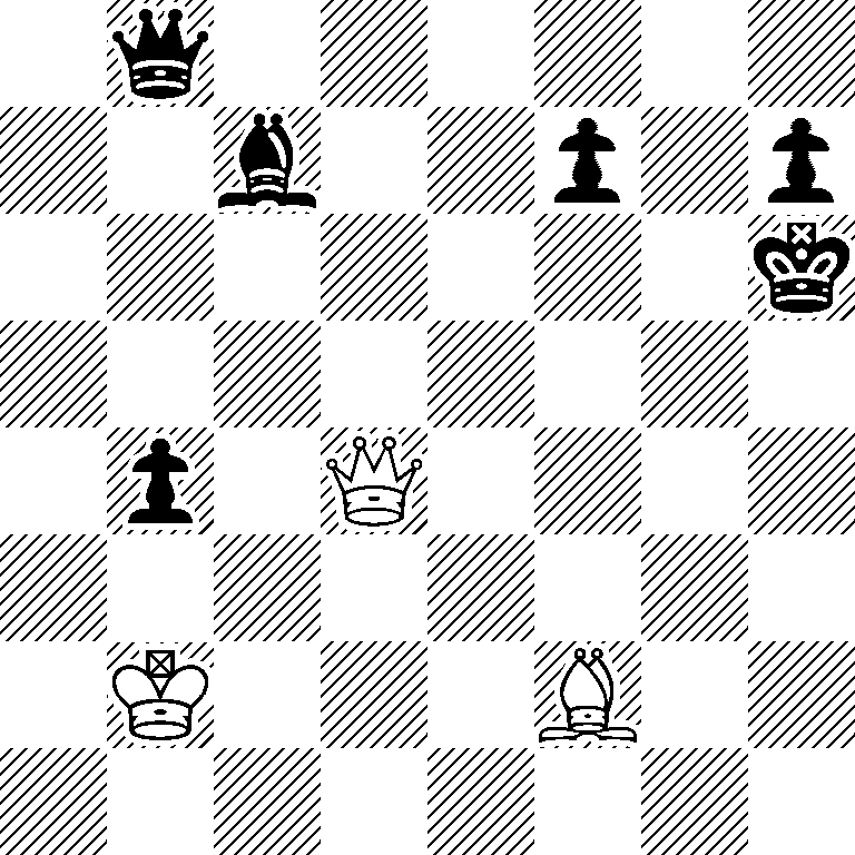1q6/2b2p1p/7k/8/1p1Q4/8/1K3B2/8