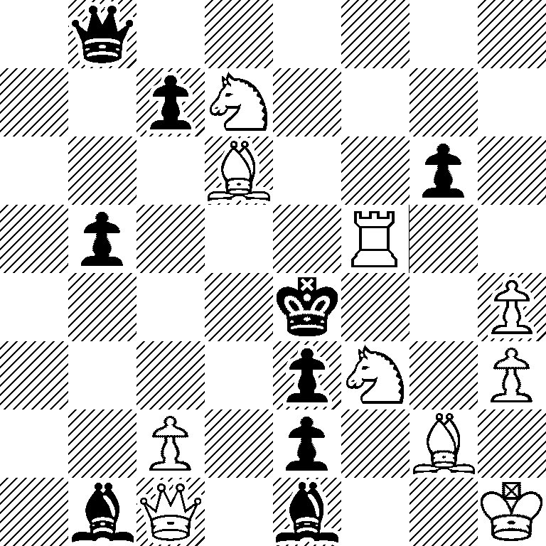 1q6/2pN4/3B2p1/1p3R2/4k2P/4pN1P/2P1p1B1/1bQ1b2K