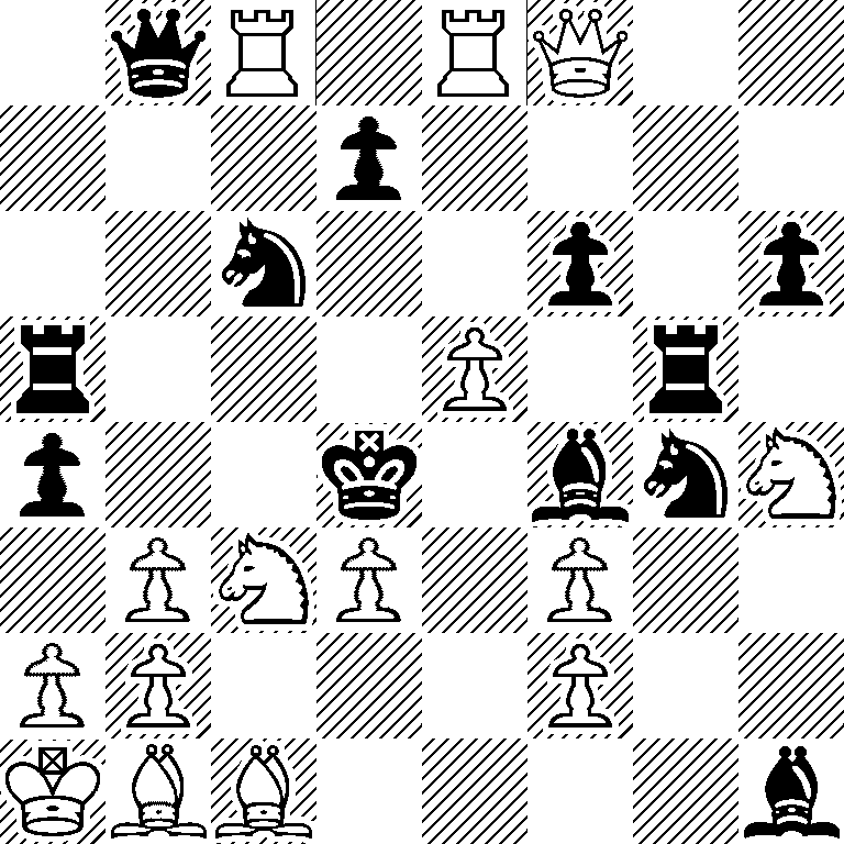 1qR1RQ2/3p4/2n2p1p/r3P1r1/p2k1bnN/1PNP1P2/PP3P2/KBB4b