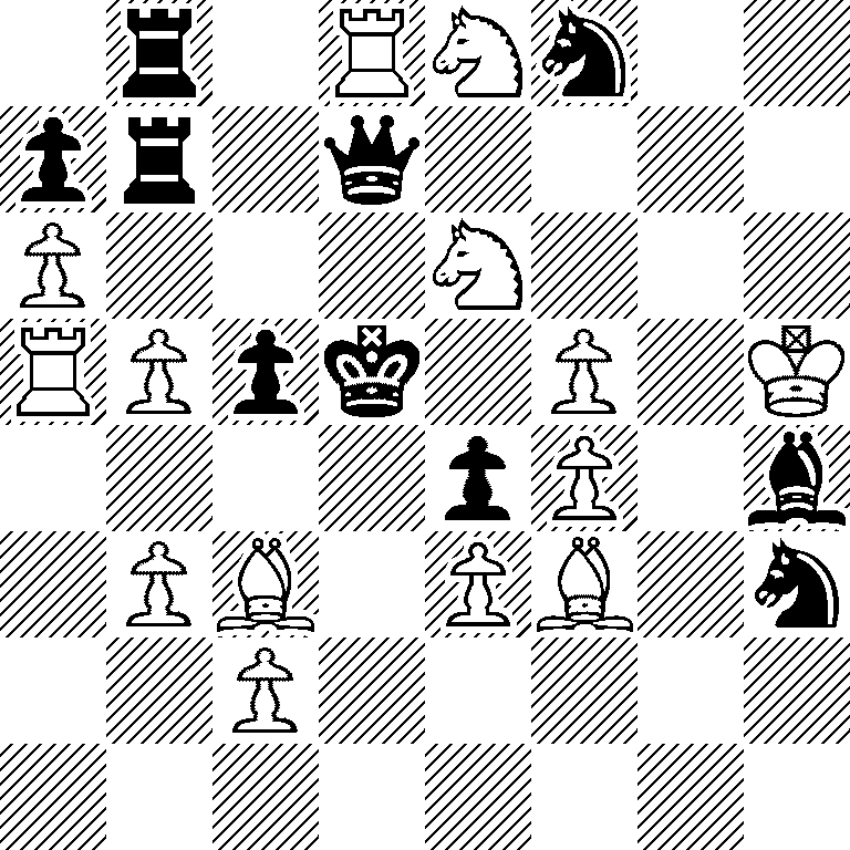 1r1RNn2/pr1q4/P3N3/RPpk1P1K/4pP1b/1PB1PB1n/2P5/8