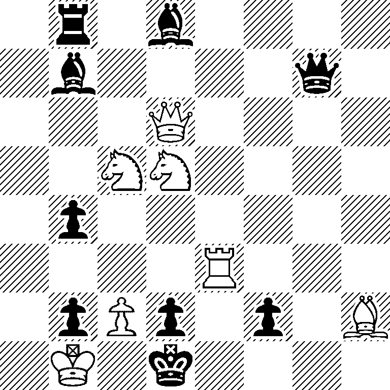 1r1b4/1b4q1/3Q4/2NN4/1p6/4R3/1pPp1p1B/1K1k4
