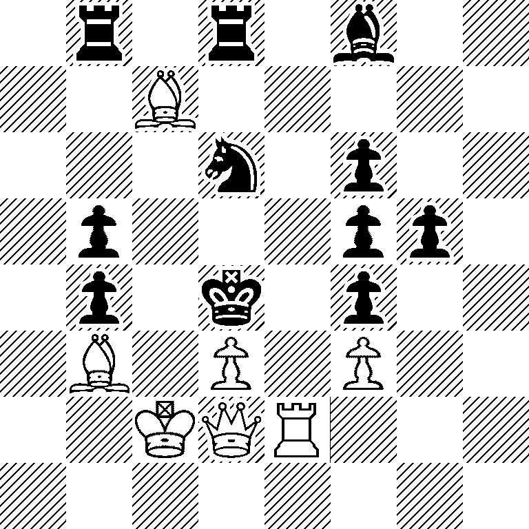 1r1r1b2/2B5/3n1p2/1p3pp1/1p1k1p2/1B1P1P2/2KQR3/8