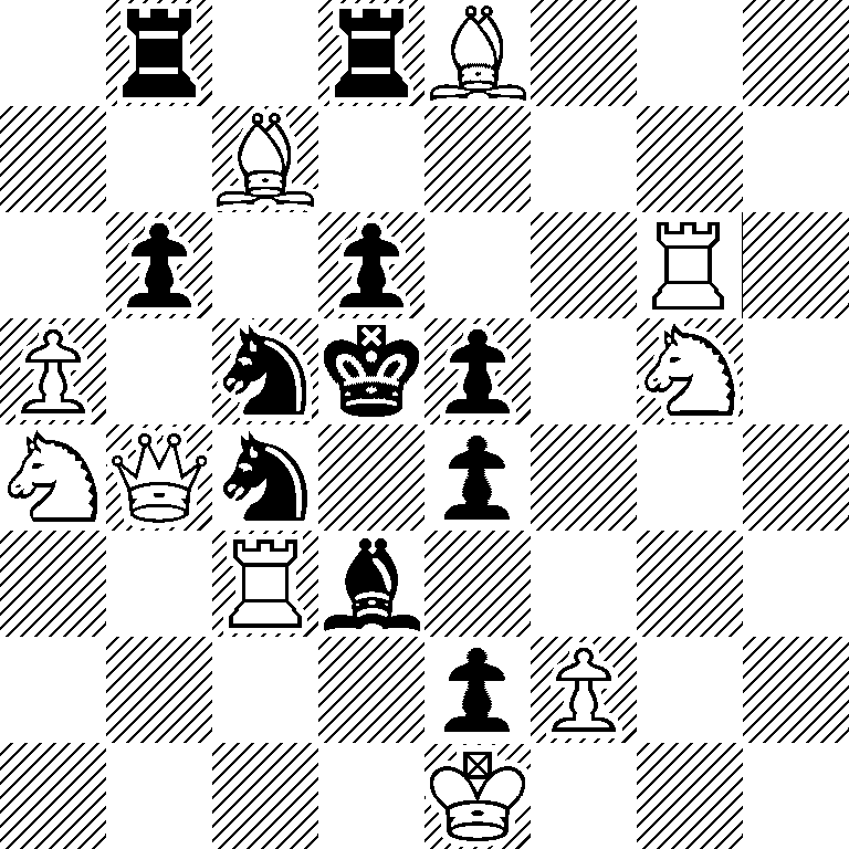 1r1rB3/2B5/1p1p2R1/P1nkp1N1/NQn1p3/2Rb4/4pP2/4K3
