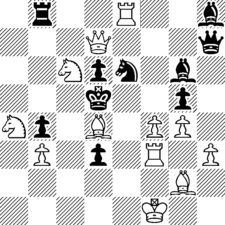 1r2R2b/3Q3q/2Npn1b1/3k2p1/Np1B1PP1/1P1p1R1P/6B1/5K2