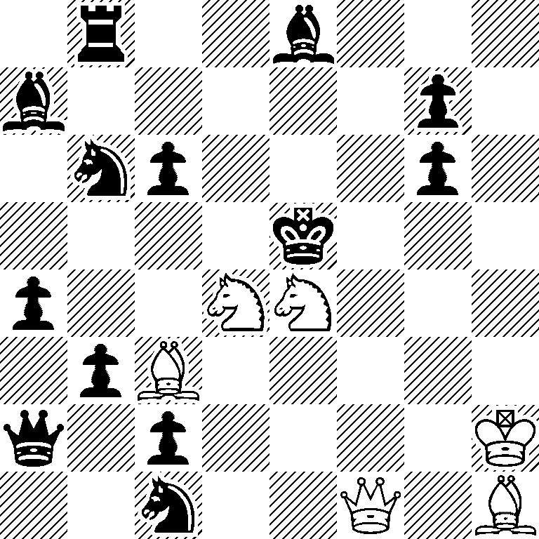 1r2b3/b5p1/1np3p1/4k3/p2NN3/1pB5/q1p4K/2n2Q1B