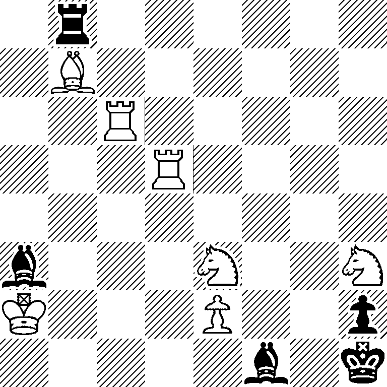 1r6/1B6/2R5/3R4/8/b3N2N/K3P2p/5b1k