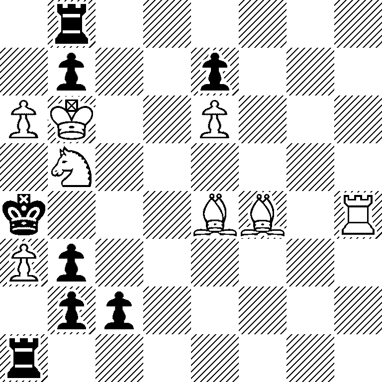 1r6/1p2p3/PK2P3/1N6/k3BB1R/Pp6/1pp5/r7