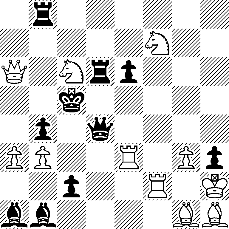 1r6/5N2/Q1Nrp3/2k5/1p1q4/PP2R1Pp/2p2R1K/bb4BB