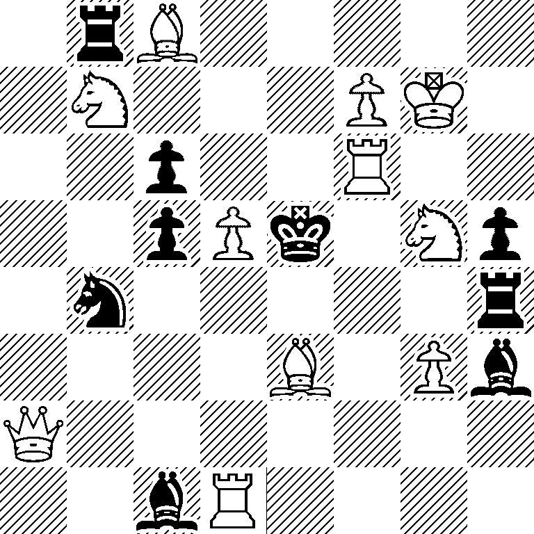 1rB5/1N3PK1/2p2R2/2pPk1Np/1n5r/4B1Pb/Q7/2bR4
